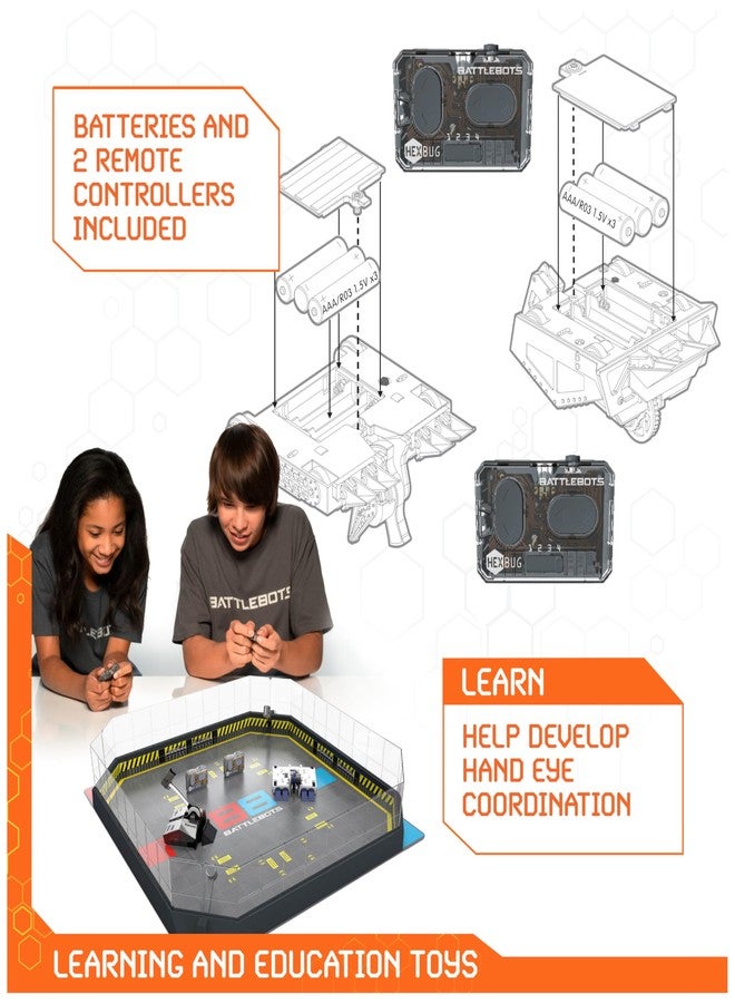 روبوتات سداسية لعبة روبوتات التحكم عن بعد للأطفال من هيكس بوتس، تتضمن أكثر من 20 قطعة، مناسبة للأولاد والبنات من عمر 8 سنوات فما فوق، مع بطاريات مرفقة. لعبة تعليمية للأطفال من عمر 8 سنوات فما فوق، تتضمن بطاريات. - Image 4